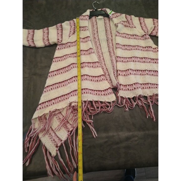 Venus Fringed Long Sleeve Open Cardigan Sm Boho Cottage Core Hippie Feminine - Picture 6 of 9